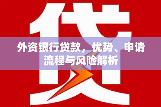 延边外资银行贷款，优势、申请流程与风险解析