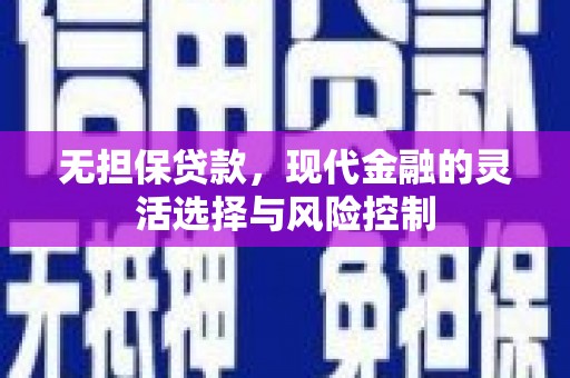 延边无担保贷款，现代金融的灵活选择与风险控制