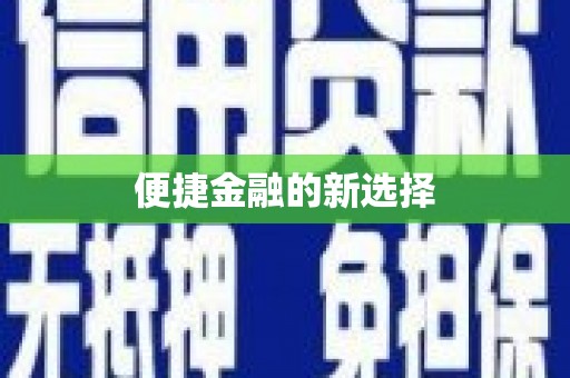 延边便捷金融的新选择