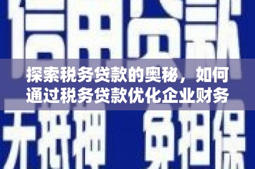 延边探索税务贷款的奥秘，如何通过税务贷款优化企业财务