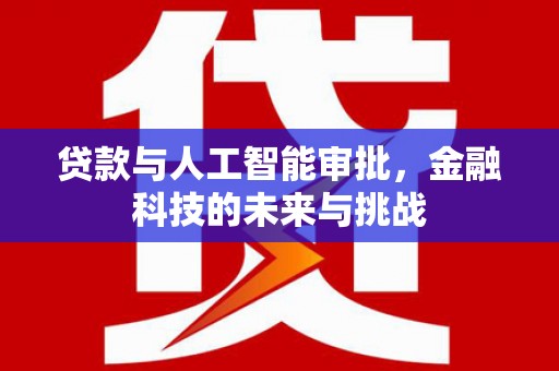 延边贷款与人工智能审批，金融科技的未来与挑战